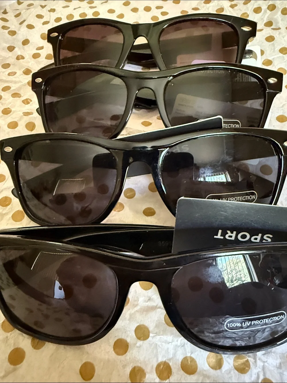 Sport Black UV Protection Sunglasses - Pack UNISEX